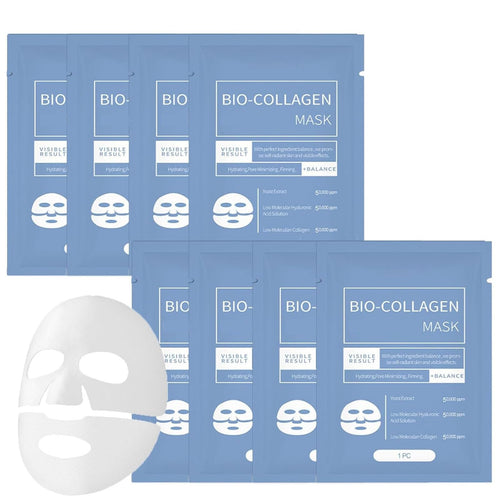Bio-Collagen Coco Mask Set - 8 Pack Anti-Wrinkle Hydrating